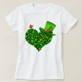 シャムロックハートウィメンズTシャツ Tシャツ