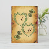 シャムロックハートモノグラムパーチメント 案内状 (スタンド正面)