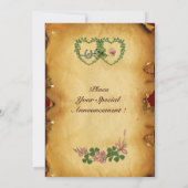 シャムロックハートモノグラムパーチ感じメント 案内状 (裏面)