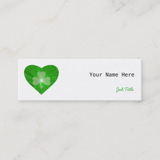 シャムロックハート名刺サイドの白スキニー スキニー名刺 (正面)