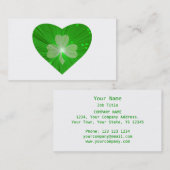 シャムロックハート名刺ホワイト 名刺 (正面/裏面)