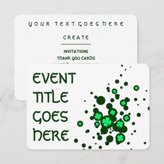 シャムロックバブル 招待状 (正面/裏面)