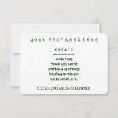 シャムロックバブル 招待状 (裏面)