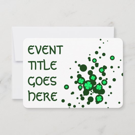 シャムロックバブル 招待状 (正面)