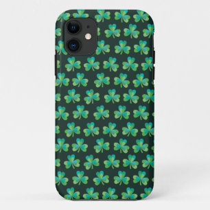 シャムロックパターン黒のiPhone 5/5Sやっとそこに iPhone 11 ケース
