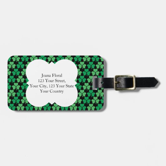 シャムロックパターン ラゲッジタグ (正面横)