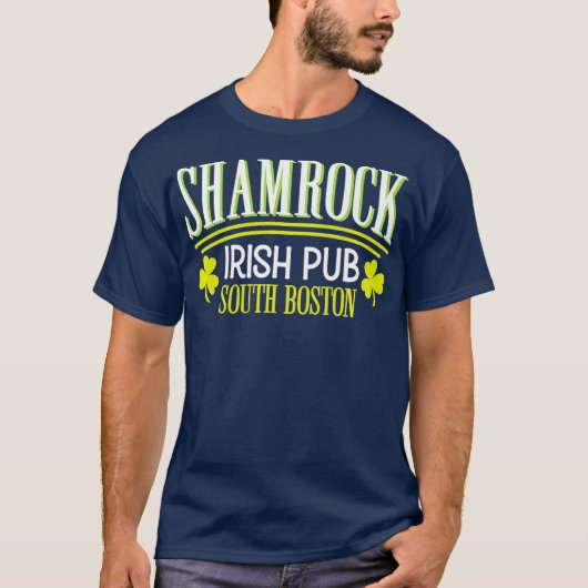 シャムロックパブサウスボストンアイリッシュSt patricks day Tシャツ (正面)