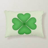 シャムロックフォーリーフクローバーハート アクセントクッション (正面)