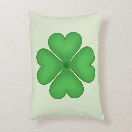 シャムロックフォーリーフクローバーハート アクセントクッション (正面(垂直))