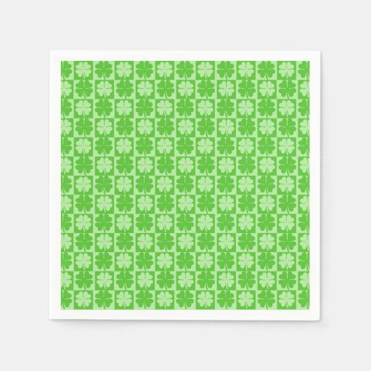 シャムロックフォーリーフクローバー スタンダードカクテルナプキン (正面)