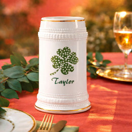 シャムロックフォーリーフクローバー ビールジョッキ