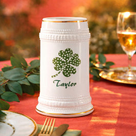シャムロックフォーリーフクローバー ビールジョッキ