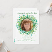 シャムロックフレームのセントパトリックの日カード カード (正面/裏面インサイチュ)