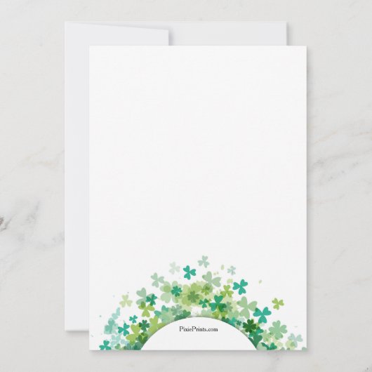 シャムロックフレームのセントパトリックの日カード カード (裏面)