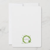 シャムロックフレームの写真の招待状 招待状 (裏面)