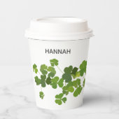 シャムロックブーケ、セントパトリックの日    紙コップ (正面)