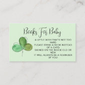 シャムロックベビーシャワー用の本 エンクロージャーカード (正面)