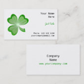 シャムロックホワイトの名刺サイド 名刺 (正面/裏面)