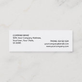 シャムロックホワイト'VIP PASS'ビジネスカードスキニー スキニー名刺 (裏面)