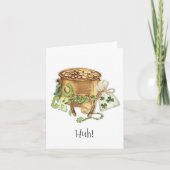 シャムロックホースシューラックおもしろいSt patricks dayカード 案内状 (正面)