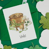 シャムロックホースシューラックおもしろいSt patricks dayカード 案内状