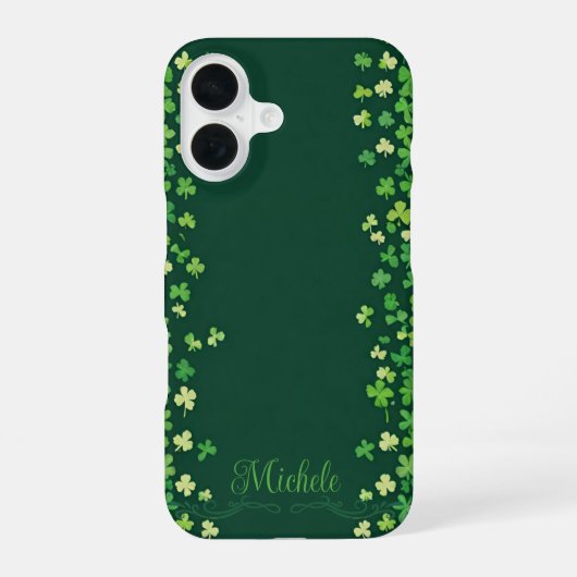 シャムロックボーダー ブリス iPhone 16ケース (裏面)