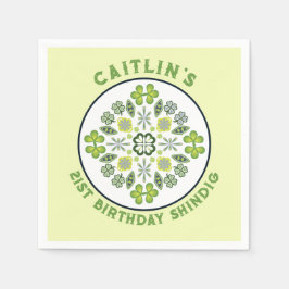 シャムロックマンダラ21歳の誕生日パーティー スタンダードカクテルナプキン