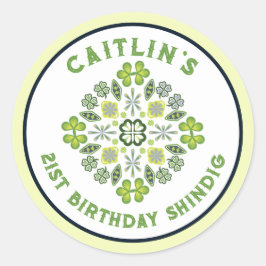 シャムロックマンダラ21歳の誕生日パーティー ラウンドシール