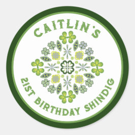 シャムロックマンダラ21歳の誕生日パーティー ラウンドシール