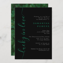 シャムロックラッキーインラブブライダルシャワー招待