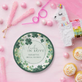 シャムロックラッキーインラブブライダルシャワー ペーパープレート (パーティー)