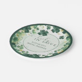 シャムロックラッキーインラブブライダルシャワー ペーパープレート (アングル)