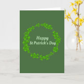 シャムロックリースハッピーSt patricks dayグリーン カード (黄色い花)