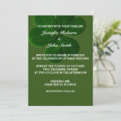 シャムロックリーフフォレストグリーンカラフルトレンディー結婚ズ 招待状 (スタンド正面)