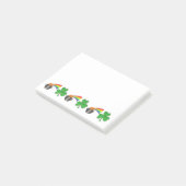 シャムロックレインボーポットの金ゴールド聖パトリックの日 ポストイット (アングル)