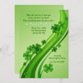 シャムロックロードセントパトリックズデイパーティの招待状 招待状 (正面/裏面)