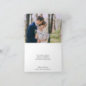 シャムロックワイルドフラワー結婚グリーンの写真 サンキューカード (内部)