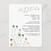 シャムロックワイルドフラワー結婚ズ詳細 エンクロージャーカード (正面)