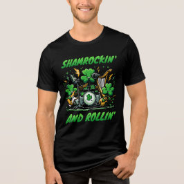 シャムロックン・アンド・ローリン 聖パトリックの祝日バンド トライブレンドＴシャツ