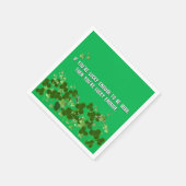 シャムロック付きアイルランド引用文 スタンダードカクテルナプキン (角)