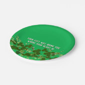 シャムロック付きアイルランド引用文 ペーパープレート (アングル)