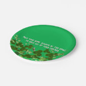 シャムロック付きアイルランド引用文 ペーパープレート (アングル)