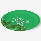 シャムロック付きアイルランド引用文 ペーパープレート (アングル)