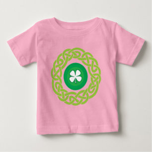 シャムロック付きケルトリングや輪 ベビーTシャツ
