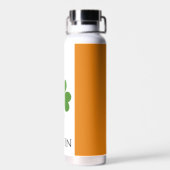 シャムロック付きセントパトリックのアイルランド国旗 |カスタマイズ ウォーターボトル (背面)