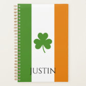 シャムロック付きセントパトリックのアイルランド国旗 |カスタマイズ プランナー手帳 (正面)