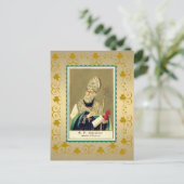 シャムロック付きセント・パトリックの日アイルランド製はがき ポストカード (スタンド正面)