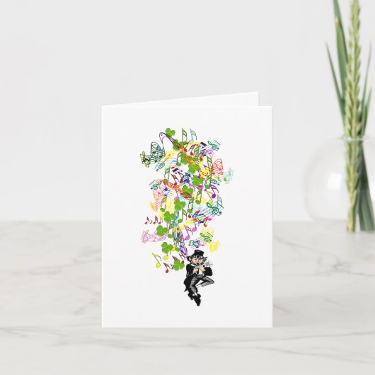 シャムロック付きラッキーレプレシャン カード (正面)