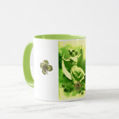 シャムロック付き聖パトリックの日月の女性の旅行M マグカップ (正面左)