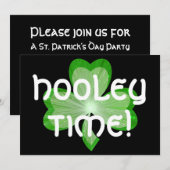 シャムロック大「フーリー・タイム！」招待状 黒 招待状 (正面/裏面)